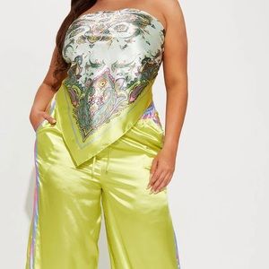 Satin pant set